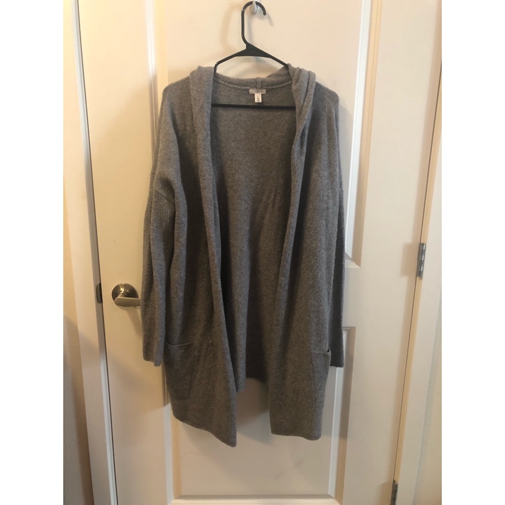 BP. Gray hooded cardigan